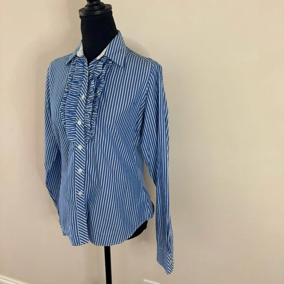 Lilly Pulitzer Jonni Button Front Ruffle Shirt - Picture 3 of 13